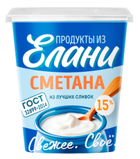 Сметана Продукты из Елани ГОСТ 15%, 300г
