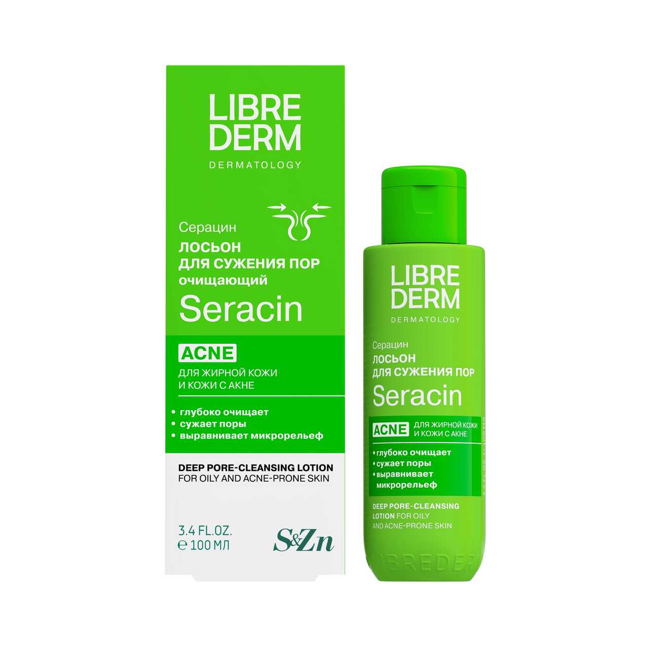 Изображение товара Лосьон Librederm Seracin очищающий для сужения пор 100 мл