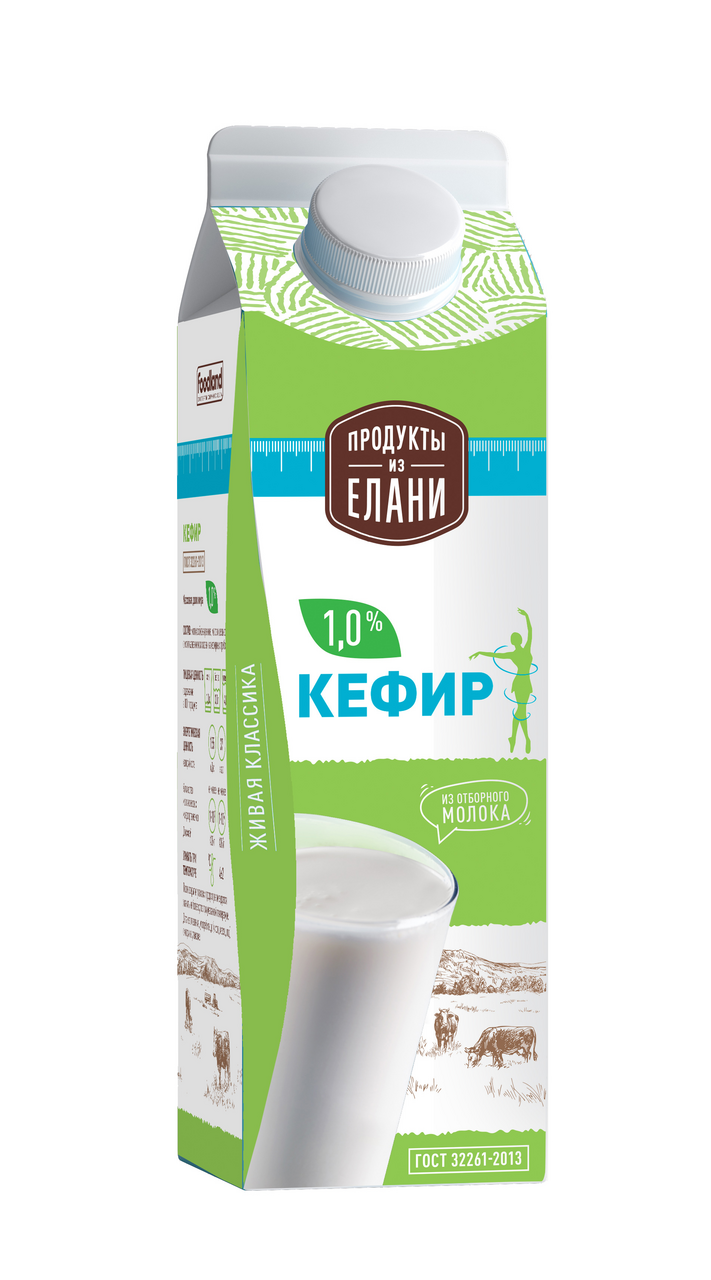 Кефир Продукты из Елани ГОСТ 1%, 900г купить с доставкой на дом и дачу ...