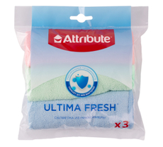 Салфетка Attribute Ultima Fresh микрофибра 3шт, 30 x 30см