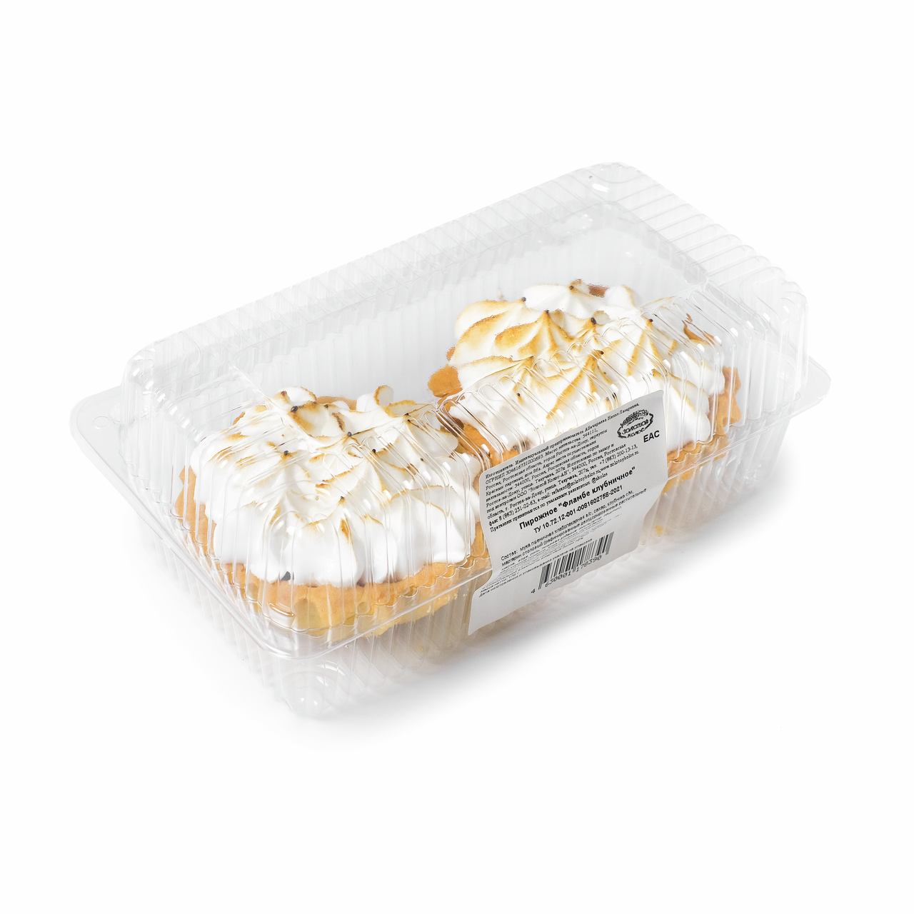 Пирожное Золотой колос фламбе клубничное, 170г