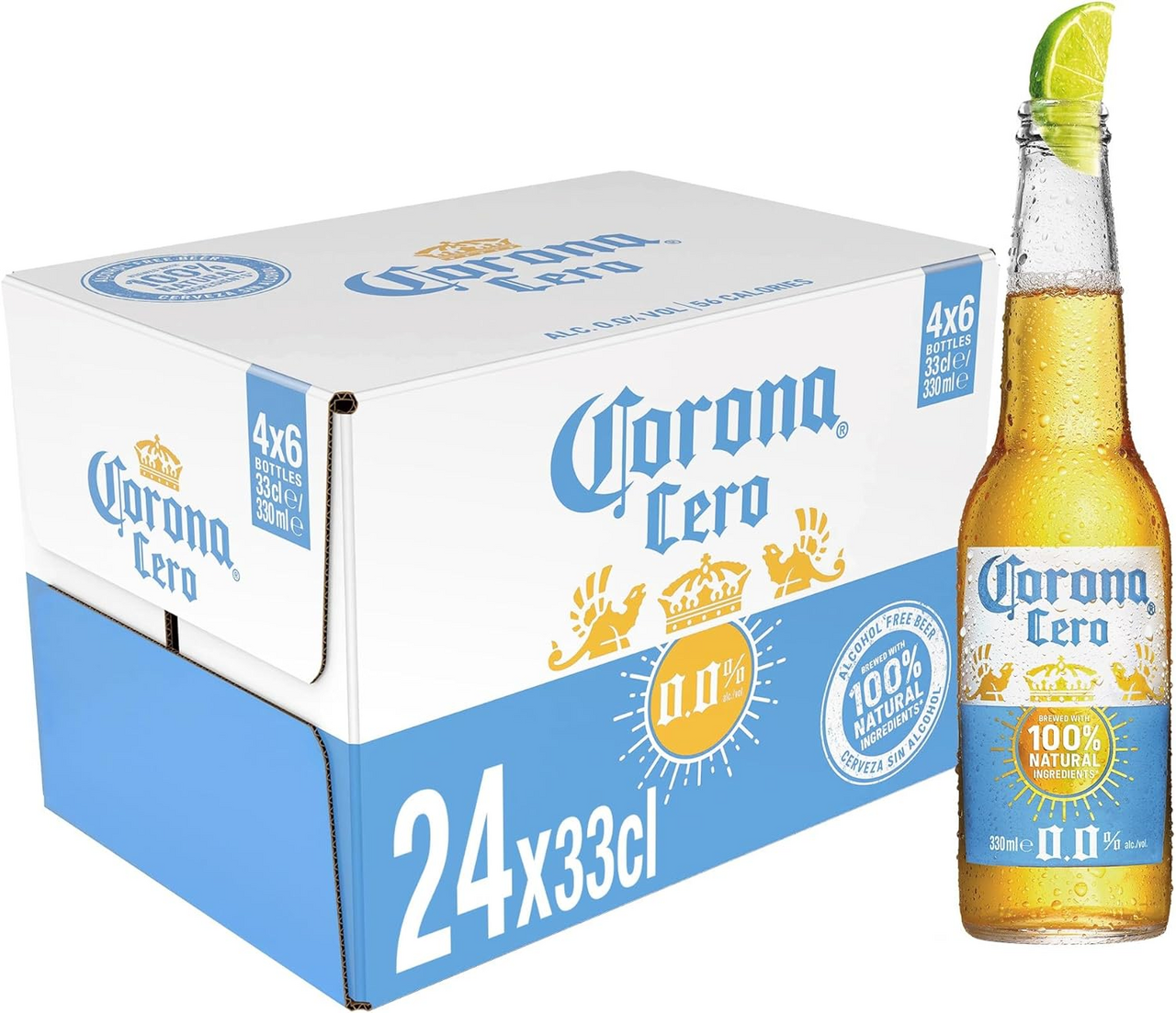 Изображение товара Безалкогольное пиво Corona Cero 0.33л x 24 шт