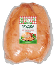 Грудка цыпленка-бройлера Глазовская птица варено-копченая высший сорт, ~700г