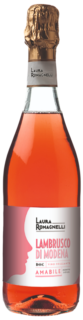 Вино игристое Laura Romagnelli Lambrusco розовое полусладкое, 0.75л