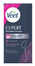 Полоски восковые Veet Expert для нормальной кожи, 12шт