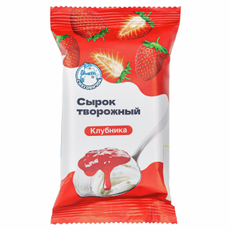 Сырок творожный Снеговичок с клубникой 9%, 90г