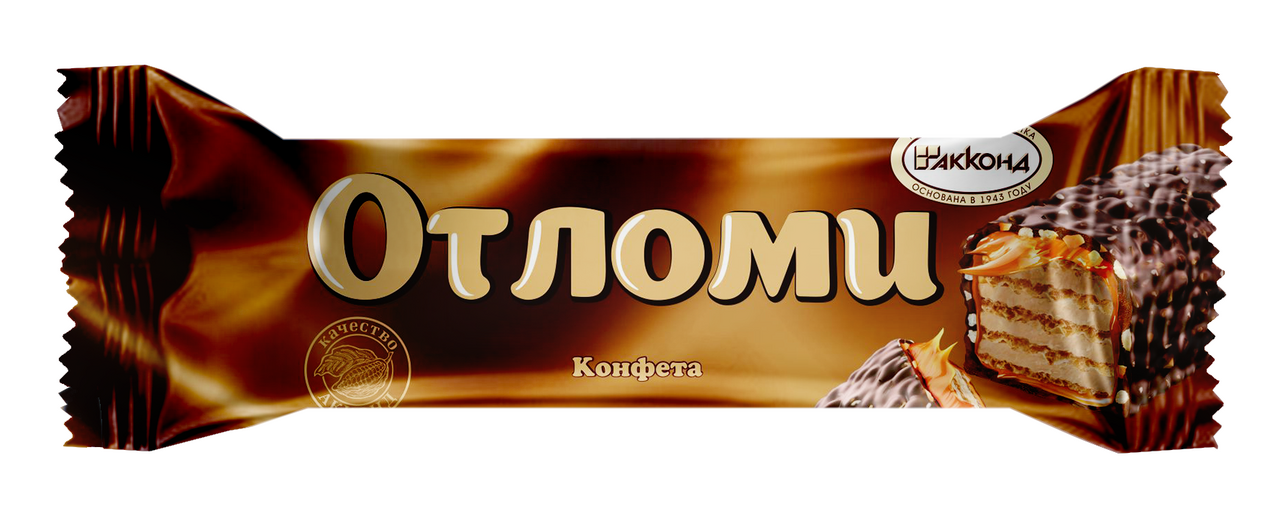 Батончик шоколадный Акконд Отломи с молочной карамелью и кремовой начинкой, 33г
