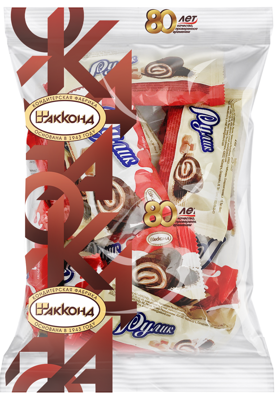 Пирожное бисквитное Акконд Рулик с карамелизированным молоком, 400г