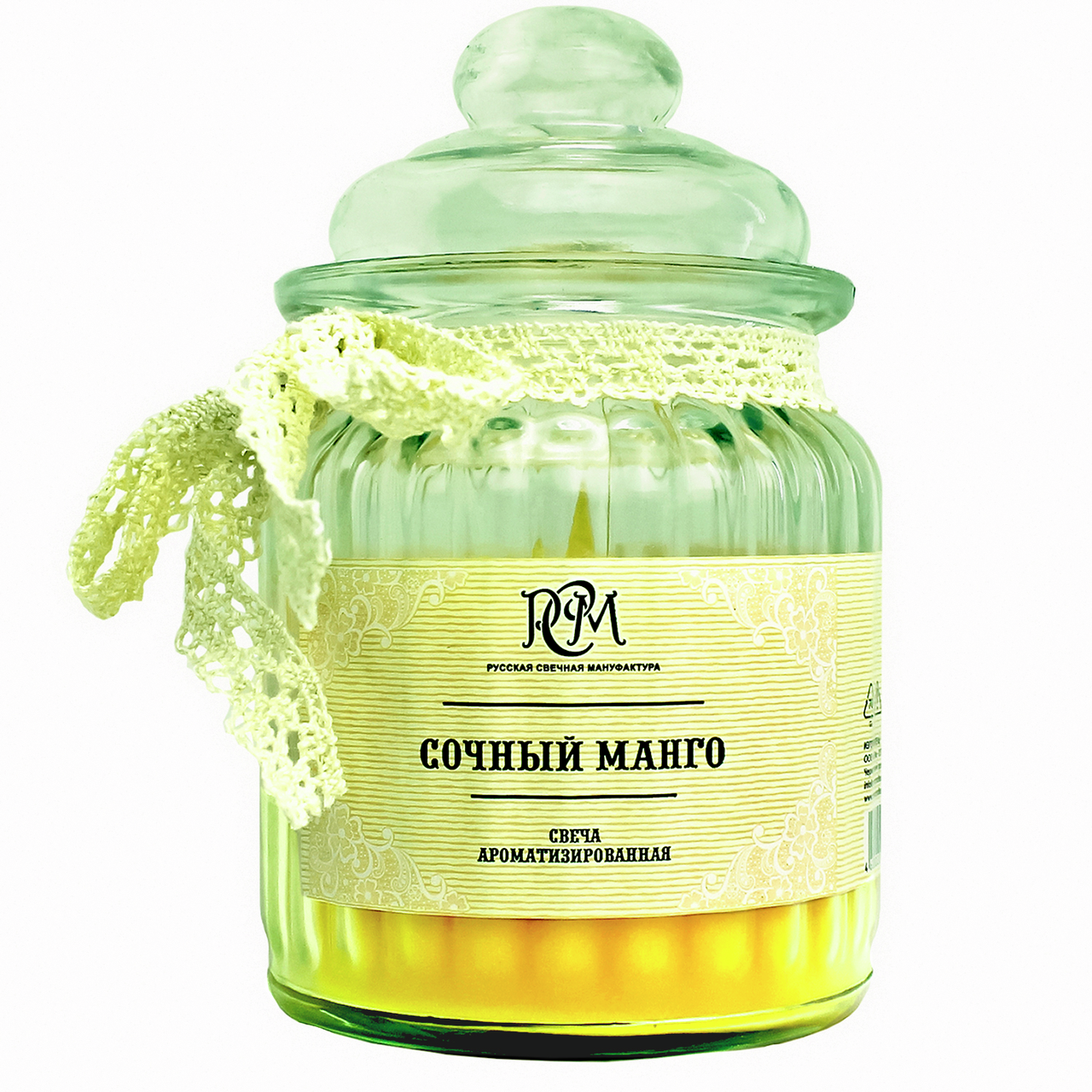 Свеча РСМ манго в банке с крышкой 45 часов