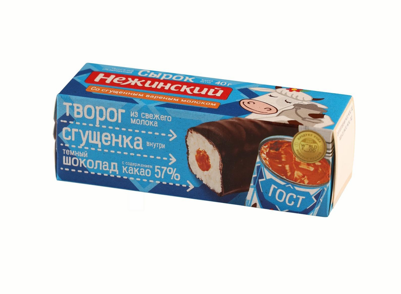 Сырок творожный глазированный Нежинская со сгущенкой 18%, 40г
