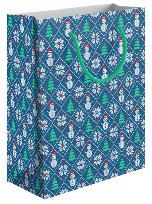 Изображение товара Сумка бумажная Academy Style Новый год тис, 26 x 32 x 12см