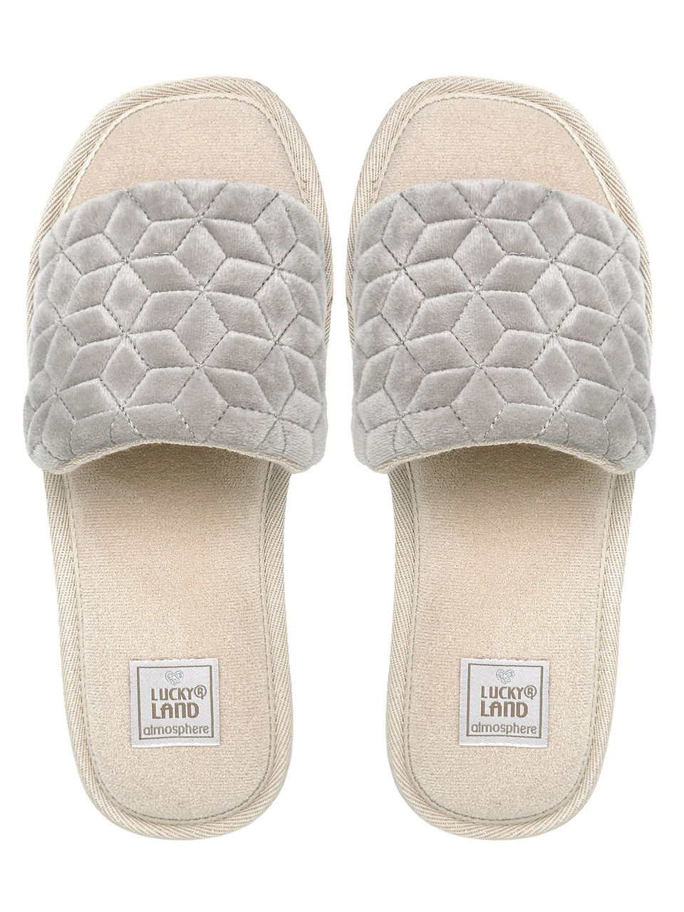 Тапочки женские Lucky Land 4810 W-CH-O Ромб открытые