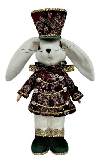 Фигура Кролик в красном костюме, 32см