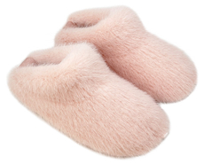 Тапочки женские Lucky Land высокие с кантом искусственная шерсть однотонные закрытые