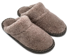 Тапочки мужские Lucky Land с кантом искусственная шерсть однотонные закрытые