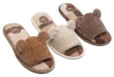 Тапочки женские Lucky Land Медвежонок с ушками открытые