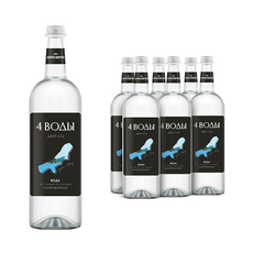 Вода Абрау Дюрсо 4 воды питьевая газированная, 750мл x 6 шт