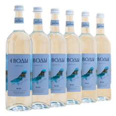 Вода Абрау Дюрсо 4 воды с виноградом питьевая газированная, 750мл x 6 шт