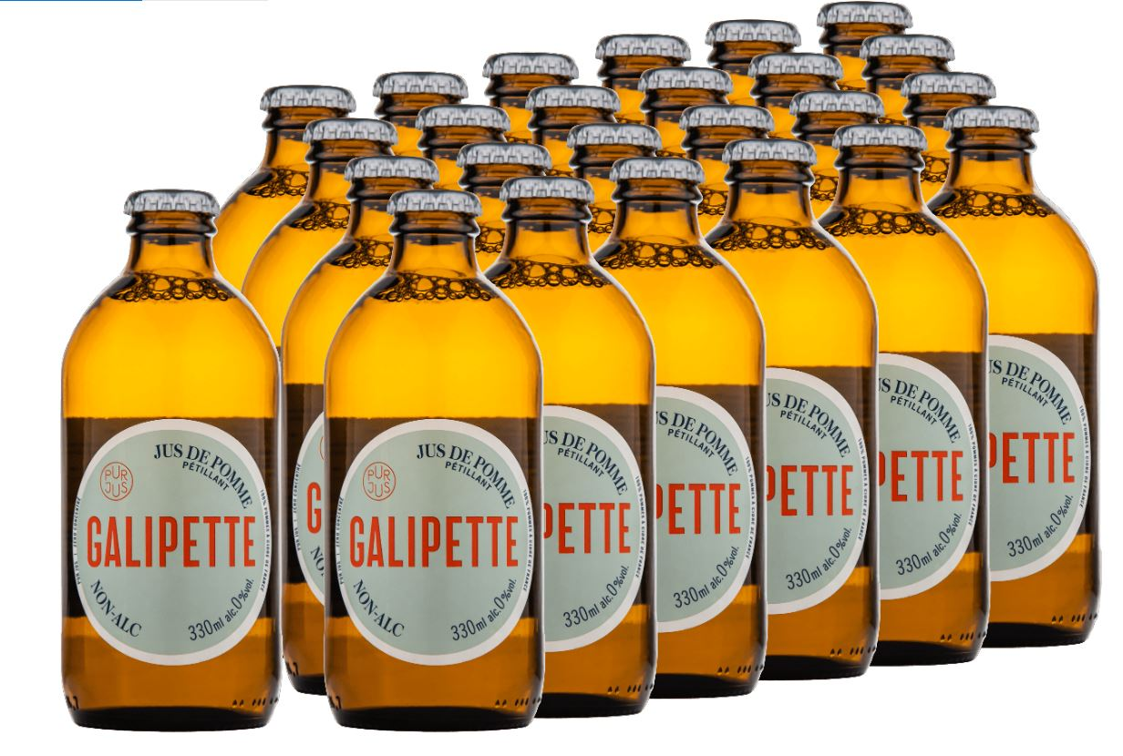 Сидр Galipette Non-Alcohol яблочный безалкогольный, 0.33л x 24 шт