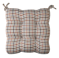 Tarrington House Сидушка белая-голубая-коричневая с тафтингом 200г, 40 x 40см