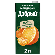 Напиток сокосодержащий Добрый с апельсином и мандарином, 2л