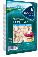 Сельдь Русское море филе-кусочки под шубу, 400г