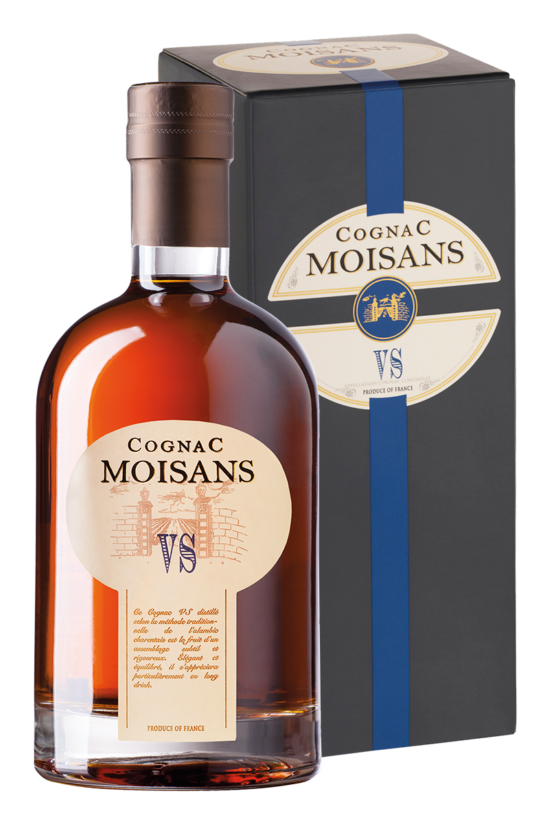 Изображение товара Коньяк Moisans VS 0.7л в подарочной упаковке - Французский алкогольный напиток