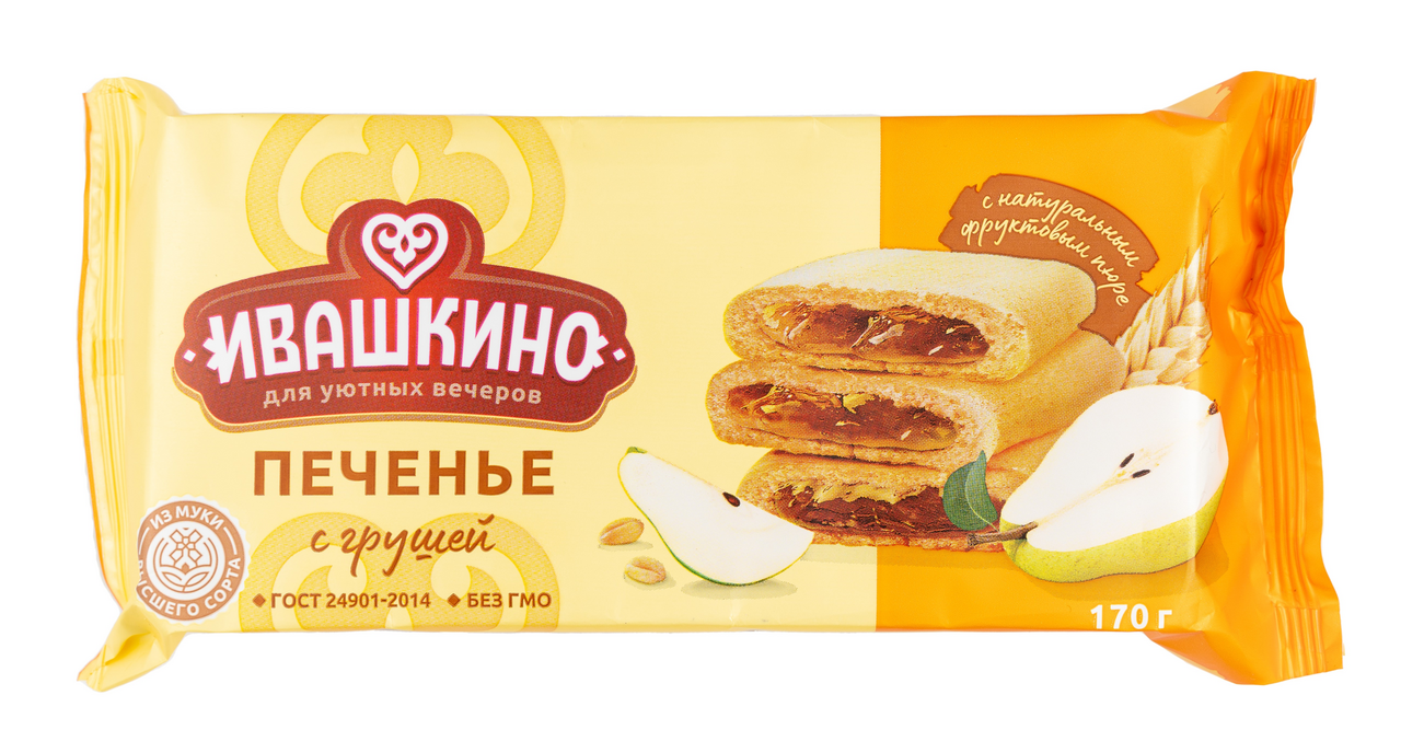 Печенье Ивашкино сдобное с грушей, 170г купить с доставкой на дом, цены ...