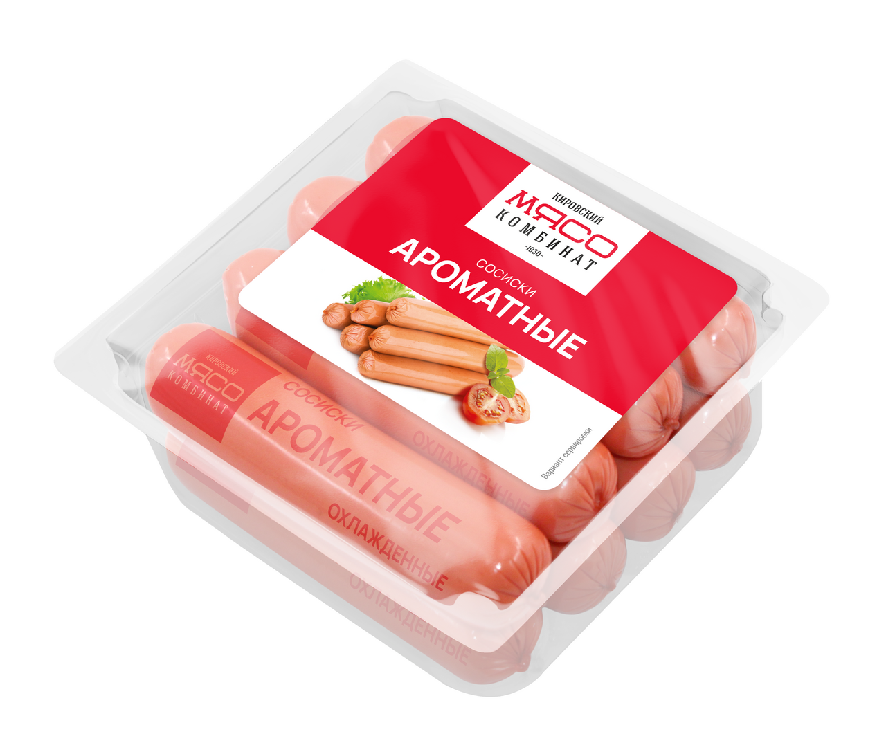 Сосиски Кировский мясокомбинат ароматные, 380г