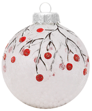 Шар елочный Коломеев Зимняя рябина, 8.5см