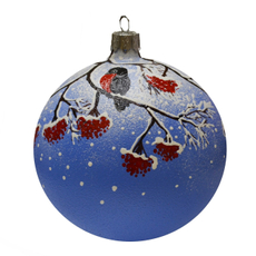 Шар елочный Коломеев Рябина в снегу, 8.5см