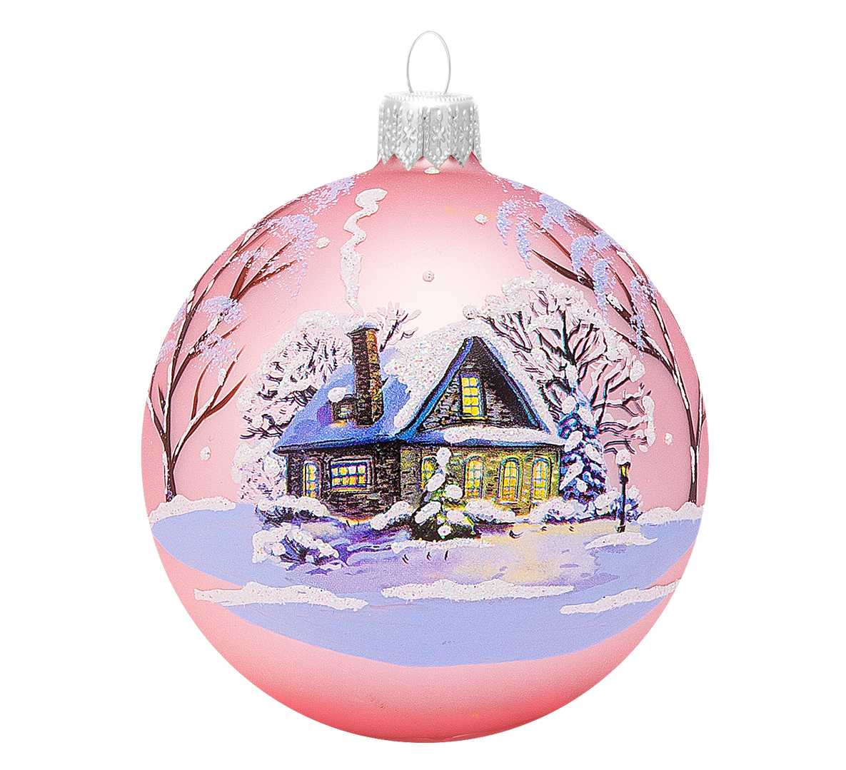 Шар елочный Коломеев Пейзаж снежный, 10см