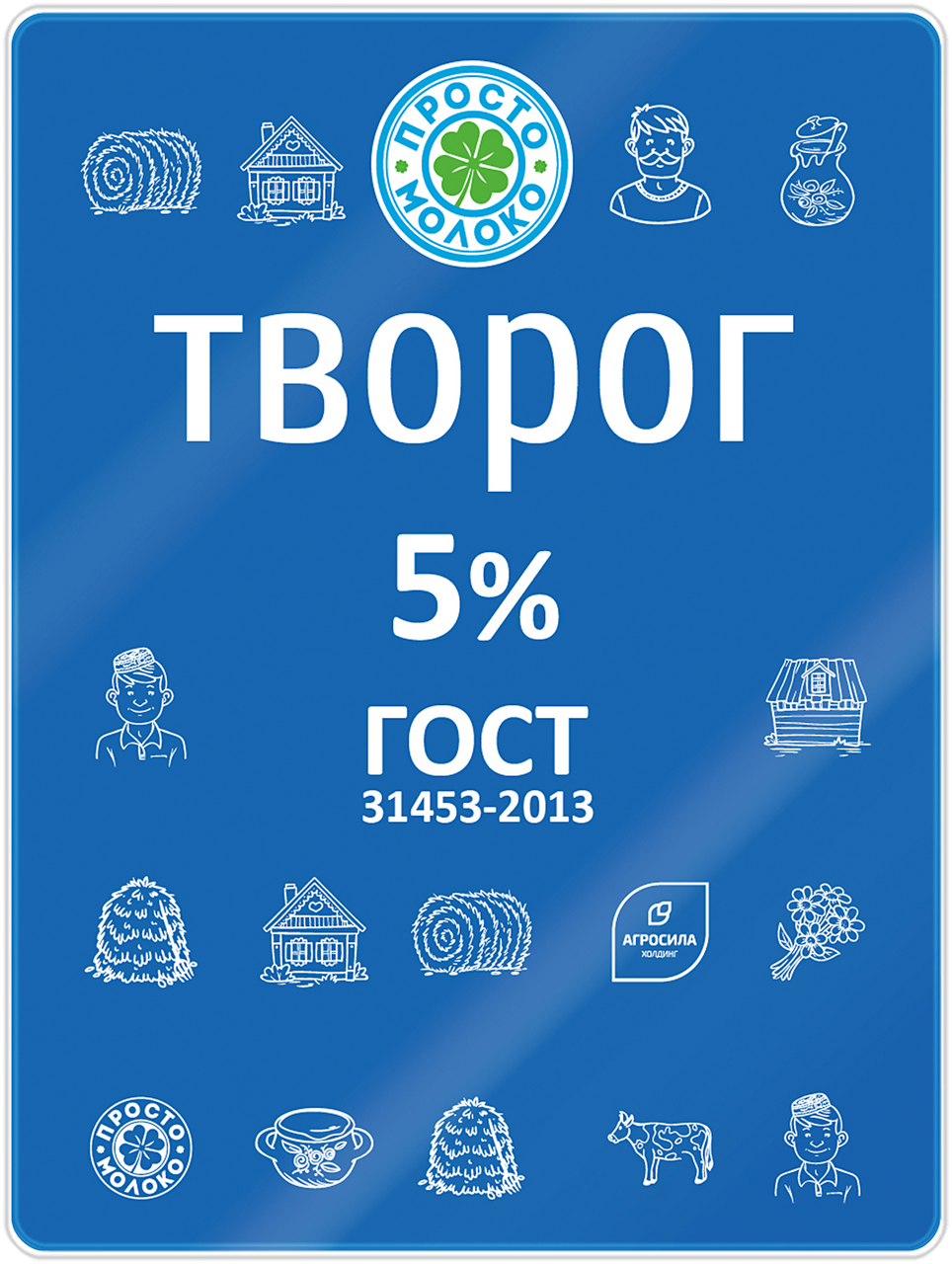 Творог Просто молоко ГОСТ 5%, 180г