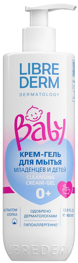 Изображение товара Крем-гель для душа детский Librederm Baby Экстракт хлопка, 400мл