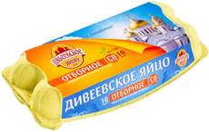 Яйцо куриное Дивеевское отборное С0 ГОСТ, 10шт