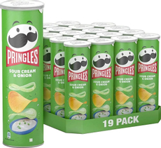 Чипсы Pringles картофельные Сметана и лук, 165г x 19 шт