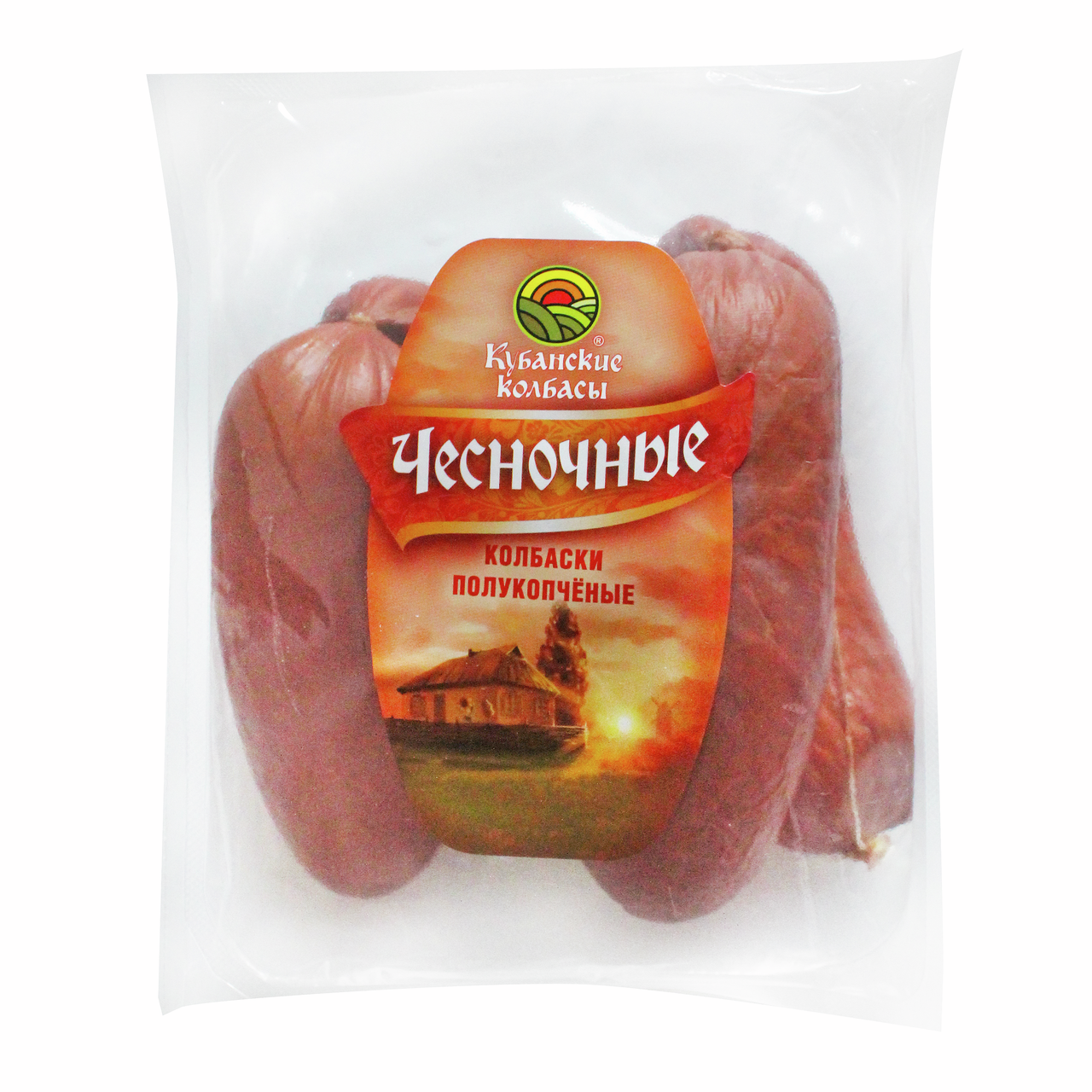 Колбаски Кубанские колбасы Чесночные полукопченые, ~700г