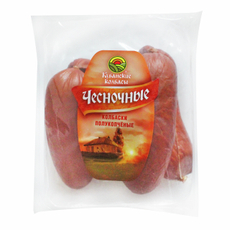Колбаски Кубанские колбасы Чесночные полукопченые, ~700г