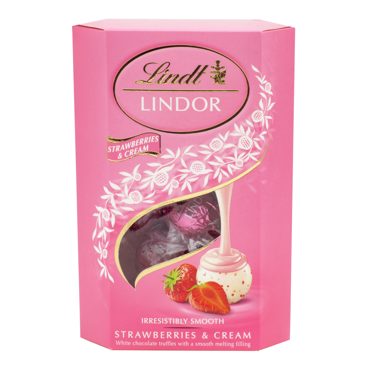 Набор конфет Lindt Lindor с молочным шоколадом и клубничным кремом, 200г