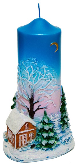 Свеча Зимний пейзаж