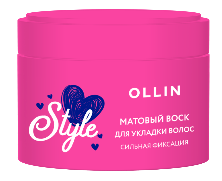 Воск для волос Ollin Style матовый сильная фиксация, 50г