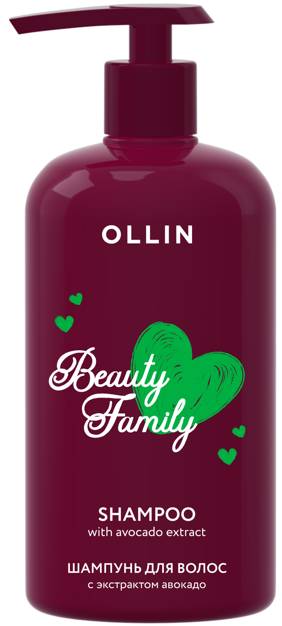 Изображение товара Шампунь Ollin Beauty Family с экстрактом авокадо 500мл