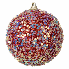 Шар елочный ChristmasDeLux красный перламутр, 8см