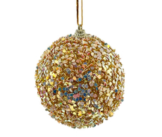 Шар елочный ChristmasDeLux желтый, 8см