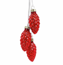 Украшение Christmasdeluxe Связка шишек Алые паруса 3шт, 3см