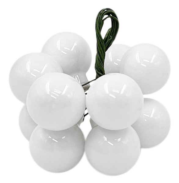 Украшение елочное ChristmasDeLux Связка шаров снежный простор 2см, 10шт