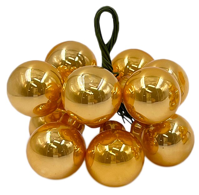 Украшение елочное ChristmasDeLux Связка шаров золотая коллекция 2см, 10шт
