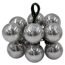 Украшение елочное ChristmasDeLux Связка шаров серебряный блеск 2см, 10шт