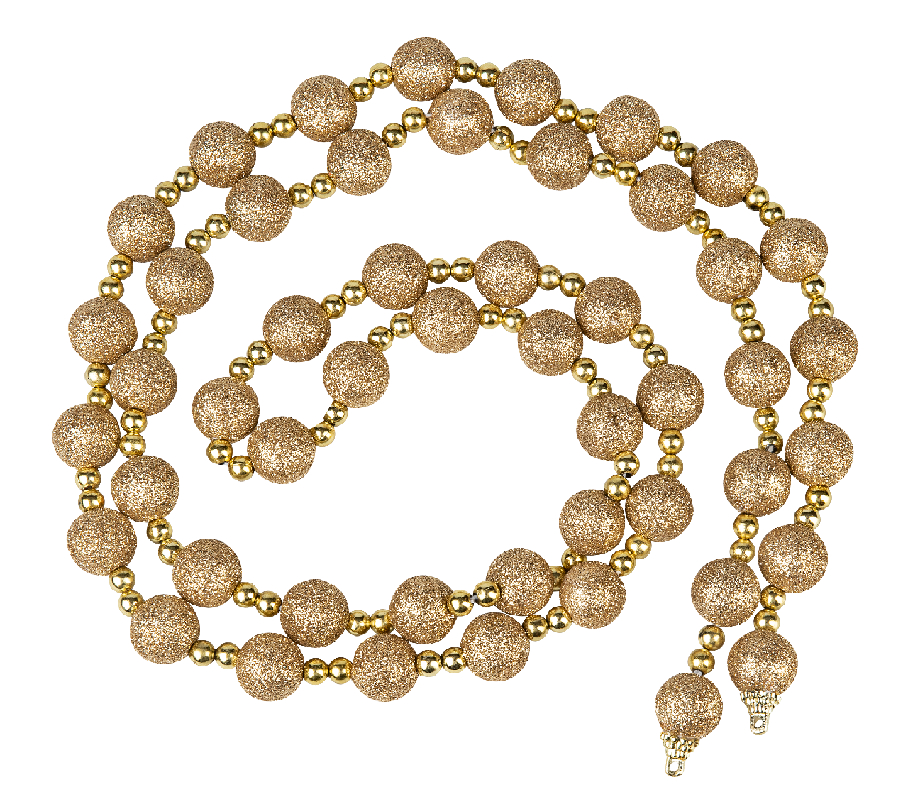 Гирлянда из шариков ChristmasDeLux золотая, 172см