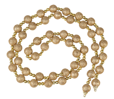 Гирлянда из шариков ChristmasDeLux золотая, 172см